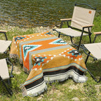 Hopstar Aztec Throw Blanket Navajo Indian Blankets and Throws Boho Western Decor Couch Cover Blanket for Bed Sofa Living Room Beach Travel 51"x63" (Emma)