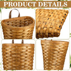 Domensi 15.5 x 10 x 7.5 Inch Front Door Basket Woven Wall Hanging Basket Hanging Storage Decor Farmhouse Decor Crafting DIY for Front Door(15.5 x 10 x 7.5 Inch,Classic Style)