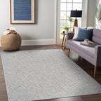 Beverly Rug Easy Jute Gray Rug 5x7 Solid Washable Durable Outdoor Indoor Area Rugs for Living Dining Room Patio Office Stain Resistant Non Shedding Casual Indoor Outside Carpet (5 x 7 Gray)