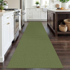 EARTHALL Runner Rug 3x12 Ft Washable Runners for Hallways Extra Long Woven Non Slip Entryway Runner Braided Kitchen Runner Indoor Outdoor Carpet Runners for Entryway, Hall, Foyers, Green
