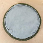 Asuprui Soft Floor Pillow Large Floor Cushion for Sitting Fur Meditation Pillow Premium Yoga Pillow for Living Room Bedroom Balcony Outdoor (Dark Green Floor Pillow with Insert)
