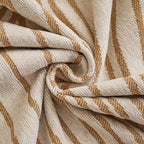 VClife Large Sofa Cover Chenille Couch Cover for 2 Cushion Couch Sofa, Modern Beige Khaki Striped Couch Covers for Kids Washable Sectional Sofa Protector with Tassel 71"X118"