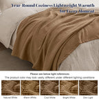 PHF 100% Cotton Muslin Throw XL Blanket Large 50" x 70", 4-Layer Lightweight Gauze Throw, Breathable Cloud-Soft Minimalist Blanket for Bed, Couch, Camping & Baby, Clay, Ideal Gift