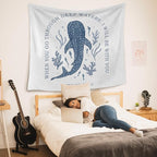 HUGANE Whale Shark Christian Tapestry, Isaiah 43:2 Bible Verse Tapestry Wall Hanging, Religious Bible Scripture Wall Blanket Backdrop Decor for Home Bedroom Living Room, 50x60 Inch