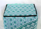 CRAFT KALA Mandala Meditation Floor Pillows Square Pillow Cover Seating Hippie Decorative Adults Bohemian Floor Cushion Cover Outdoor Living Room Throw Ottoman Poufs Cover 16X16X14 inches, Green Ombre