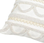 Boho Pillow Covers 18X18 Inch Boho Tufted Throw Pillow Covers Decorative Tassels Cushion Cover Farmhouse Pillow Case for Couch Sofa Bed Living Room Bedroom, Beige