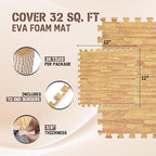 Yes4All EVA Interlocking Mats, Puzzle Floor Tiles, Foam Floor Padding with Border for Furniture, Home Space, Living Room, Garage 11,22,32 SQFT