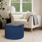 115L Dark Blue Basket for Organizing, 23.6" x 15.7" XXXL Woven Cotton Rope Laundry Basket, Oversized Blanket Storage for Living Room Bedroom, Kids Toy Box Organizer, Pool Towel Storage Bin