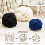 Uvvyui Knot Pillow Ball, Soft Home Decorative Pillows, Round Throw Pillow, Handmade Knotted Plush Pillow, Round Boucle Pillow Cushion (11 Inches Dusty Purple)