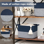 Goodpick Cube Storage Bins - Shelf Baskets for Towel Book Clothes, Closet Storage Bins for Office Woven Toy Basket for Shelves Baby Laundry Basket, 13''x10''x 9''