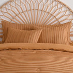 JELLYMONI Pillowcases Body Size Rust 1 Pack Boho Striped Bed Pillow Covers 20x54in Polyester Envelope Pillow Shams Tufted Bohemian Textured (Pillows are not Included)