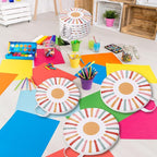 12 Pcs 12 Inches Floor Cushions for Classroom Boho Round Flexible Seating Pads with Handles Bohemian Floor Pillows for Home Daycare Preschool Playroom Reading Corner Yoga and Meditation