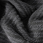 BATTILO HOME Dark Grey Throw Blanket for Couch, Knit Charcoal Throw Blanket Versatile for Chair, 50 x 60 Inch - Super Soft Warm Grey Blanket with Tassels for Bed, Sofa and Living Room