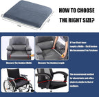 HOMBYS Tufted Furry Recliner Seat Cushion for Elderly Foam Curved Edge Large Square Seat Cushion for Recliner Chair, Floor Pillow, Office Chair, Car, No Pressure on Thighs(Grey, 18 * 16 * 3in)