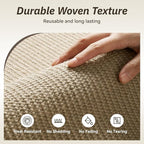 RESARE 100% Jute Kitchen Rugs Non Slip, 17"x32" Kitchen Mats for Floor, Farmhouse Kitchen Runner Rug with Latex Back, Boho Natural Woven Rugs Kitchen Floor Mat for Sink, Laundry, Entrance, Hallways