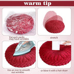 Yerliker 6 Pcs Floor Pillow Cushions 15inch Round Velvet Throw Pillows Colorful Flexible Cushions Alternative Pillows for Couch Chair Living Room Bedroom Home Office Decor(Christmas Color)