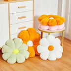 20" Large Yellow Flower Pillow Floor Pillow Seat Cushion – Faux Rabbit Fur Plush Throw Pillow, Cozy Floor Cushion & Gift for Kids Girls Adults