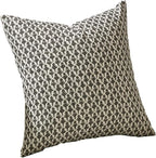 Floral Pillow Covers 24x24 Pillow Cover Block Print Couch Pillows for Living Room Decorative Neutral Accent Throw Pillow Covers, 1PC, Charcoal Black
