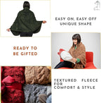 Boho Chic Wearable Blanket -No Sleeves Drape&Go- Poncho Blanket Wrap Shawl - Gifts for Grandma and Mom