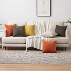 MIULEE Pack of 2 Brown Decorative Pillow Covers 18x18 Inch Soft Chenille Couch Throw Pillows Farmhouse Cushion Covers for Home Decor Sofa Bedroom Living Room