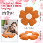 6 Pcs Flower Shaped Pillows Daisy Floor Throw Pillows 15 Inch Flower Seat Cushion for Reading Sofa Couch Bed Decor for Back to School First Day of School(Light Color)