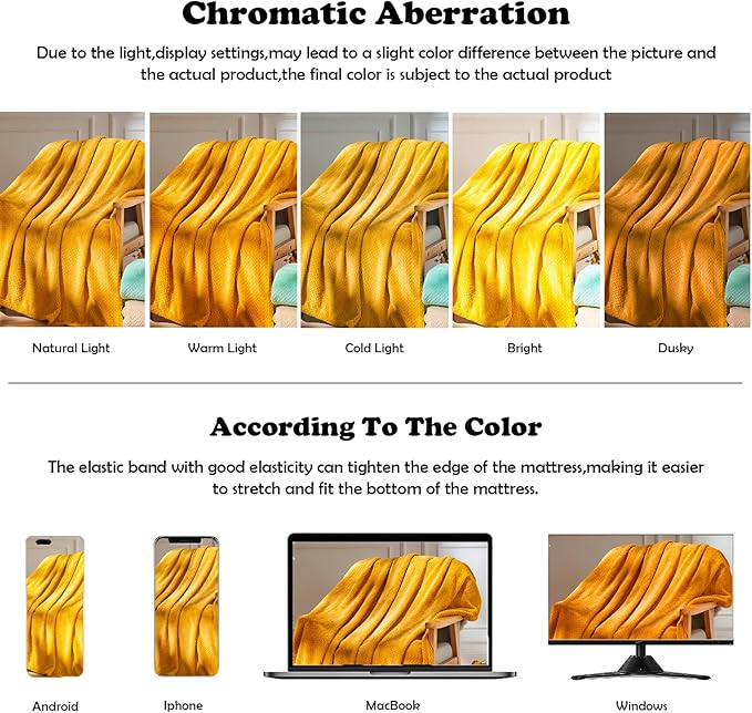 NEWCOSPLAY Super Soft Twin Blanket Mustard Yellow Premium Silky Flannel Fleece Leaves Pattern Lightweight Bed Blanket All Season Use (Mustard Yellow, Twin(60"x80"))