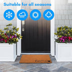 PLUS Haven Coconut Coir Home Entrance Door Mat – 17.5" x 30" | Home Sweet Home Heavy-Duty Doormat for Indoor & Outdoor Use | Durable & Eco-Friendly