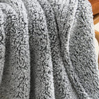 Ultra Soft Fleece Sherpa Blanket King Size,Lightweight Cozy Boho Bed Blanket with Decorative Tassel, Pattern Reversible, 2 Tones Ombre Black,104”x90”