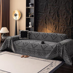 VClife Bohemian Couch Cover for Sofa Pet Washable Sofa Cover Non Slip Extra Large Couch Covers for 3-4 Cushion Couch Sofa, Boho Style Dark Gray Tribal Pattern Sofa Slipcover 71"X150"