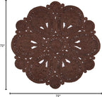 SAFAVIEH Area Rug 6' Round - Natural Fiber Collection - Rust, Handmade Jute, Decorative Boho Floral Design (NF360T)