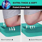 WORKPRO Extra Thick Kneeling Pad, 2-Pack, Soft Foam Cushioning for Knee, Large Foam Kneeler Mat for Gardening, Bathing Baby, Workout Supplies, 17.5 x 11 x 1.5 in, Robin's egg Blue