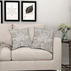 Taupe Gray Ethnic Boho Throw Pillow Covers 18x18 Inch Decorative Square Bohemian Carpet Pattern Vintage Pillow Cases Grey Floral Cushion Covers Farmhouse Home Decor For Sofa Couch Outdoor Set of 2