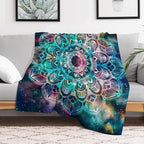Colorful Mandala Throw Blanket Bohemian Boho Galaxy Blanket for Sofa Bed Couch Chair Or Dorm 60"x80"