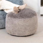 HollyHOME 15"(H) Bean Bag Round Ottoman Pouf, 6.6LB Memory Foam Filled Footstool for Sofa, Accent Stuffed Footrest Stool with Washable Cover, Single Footrest Stool for Living Room, Bedroom, Coffee