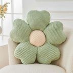 Flower Throw Pillow, Cute Flower Shaped Pillow Decorative Throw Pillow for Bed Couch, Soft Daisy Pillows Floor Seating Cushion Cushions (19.6 Inch Sage Green)