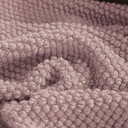 LOMAO Knitted Throw Blanket with Tassels Bubble Textured Lightweight Throws for Couch Cover Home Decor (Brownish Pink, 60x80)
