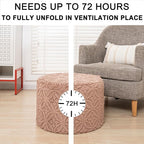 Plush Multi-Functional Ottoman Pouf – Ergonomic Ottoman Foot Rest with Space-Saving Design, Perfect Under Desks, Couches & Sofas (Coffee)