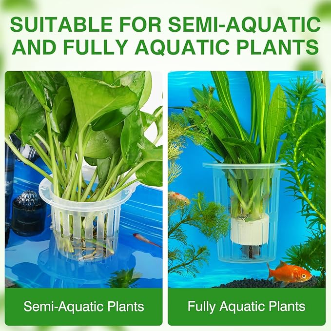 2025 New Upgraded Large Aquarium Plant Holder with 1.57-inch Extension Hooks and Suction Cups for Fish Tank Aquaponic Plant Cultivation and Aquascape Accessories Decorations (2 PCS) Transparent