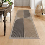Lahome Enfys Modern Rainbow Easy Jute Rug, 2x6 Kitchen Runner Washable Rug Runners for Hallways Farmhouse Carpet, Non Slip Indoor Outdoor Runner Contemporary Door Mat for Laundry Porch