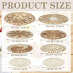 Xuhal 8 Pcs Boho Wall Basket Decor Decorative Bulrush Woven Basket Wall Decor Rustic Farmhouse Hanging Baskets for Kitchen Rustic Home Summer Decorations(Classic)