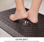 HappyTrends Kitchen Floor Mat - 4/5 Inch Thick Anti-Fatigue Kitchen Rug,Waterproof Non-Slip Kitchen Mats and Rugs Heavy Duty Ergonomic Comfort Rug for Kitchen,Office,Sink,Laundry,(22"x36", Chocolate)