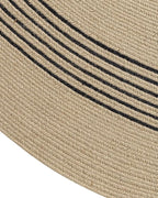 DEXI Jute Area Rug Natural Fiber 5x8 Oval, Woven Braided Durable Farmhouse Design Rugs for Living Room, Bedroom Dinning Room Office Outdoor Patio, Beige/Black