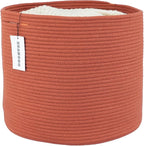 Cotton Rope Basket For Girls Boys Kids 16”X14” Baby Laundry Basket Nursery Bin Round Woven Baskets Organizer For Storage Toys Blankets Shoes Clothes rustic