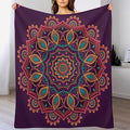 Mandala Throw Blanket Indian Hippie Bohemian Art Floral Texture Pattern Blanket for Sofa Bed Couch Chair Or Dorm 60"x80"