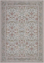 GarveeHome 5x7 Area Rugs Washable Rugs for Living Room, Boho Vintage Rug Non Slip Low Pile Stain Resistance Indoor Soft Large Carpet for Bedroom Dining Room Office Beige Pink