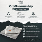 GOLD CASE Throw Blanket for Couch - 100% Recycled Turkish Cotton Blankets & Throws - Vintage Soft Throw Blankets for Living Room - Boho Decorative Woven Couch Blanket - 50x60 - Black