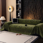 VClife Bohemian Green Couch Cover for Dog, Non Slip Sectional Sofa Covers Furniture Protector Washable Tribal Pattern Couch Covers for 3 Cushion Couch Sofa, Soft Pet Sofa Slip Cover, Green, 71"X134"