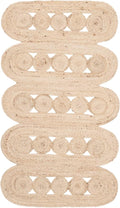 SAFAVIEH Natural Fiber Collection Accent Rug - 2'3" x 4', Ivory, Handmade Farmhouse Braided Woven Jute, Ideal for High Traffic Areas in Entryway, Living Room, Bedroom (NF365A)