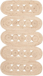 SAFAVIEH Natural Fiber Collection Accent Rug - 2'3" x 4', Ivory, Handmade Farmhouse Braided Woven Jute, Ideal for High Traffic Areas in Entryway, Living Room, Bedroom (NF365A)