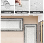 KIMODE Anti Fatigue Kitchen Mats,Non Slip Farmhouse Kitchen Rugs Sets of 2,17"x59"+17"x29" Waterproof Kitchen Mat for Floor,Cushioned Standing Mat for Office,Laundry,Sink,Desk,Grey